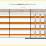 Allerbeste Excel Arbeitszeitnachweis Vorlagen 2017