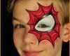 Allerbeste Kinderschminken Jungen Motive Spinne Rot Makeup Fasching