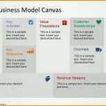 Angepasst Editable Business Model Canvas Powerpoint Template