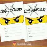 Angepasst Ninjago Einladungskarten Zum Kindergeburtstag Oder Party