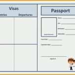 Atemberaubend Stempelkarte Kinder Vorlage Wunderbar Passport Template