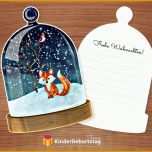 Atemberaubend Weihnachtskarten Basteln Mit Kindern Kostenlose Vorlagen