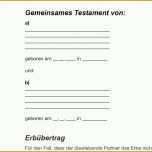 Ausgezeichnet Ehegattentestament Testament Handschriftlich
