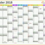 Ausnahmsweise Excel Kalender 2018 Kostenlos