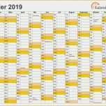 Beeindruckend Excel Vorlage Kalender Gut Excel Kalender 2019 Kostenlos
