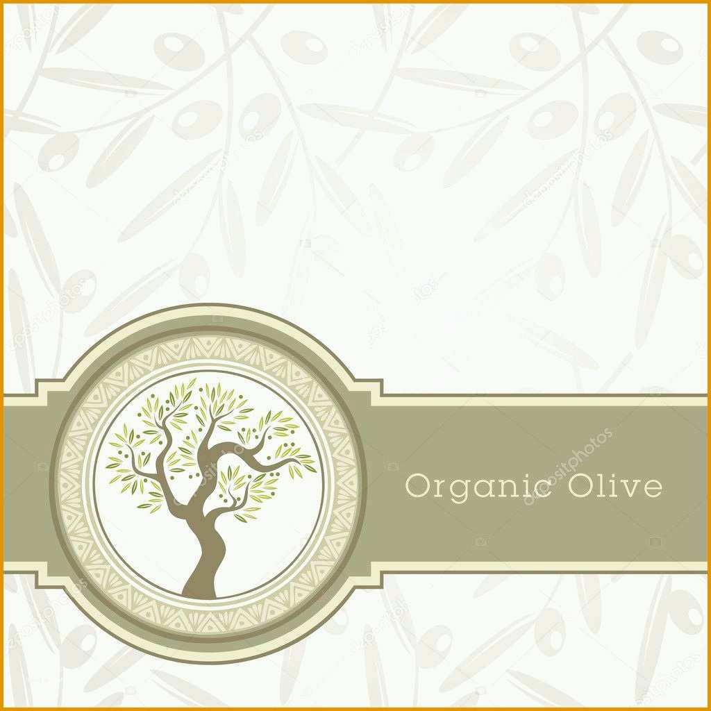 Bemerkenswert Etikett Vorlage Vintage Angenehme Olivenöl Etiketten