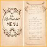 Bemerkenswert Retro Vintage Restaurant Menü Vorlage Mit Rahmen Und