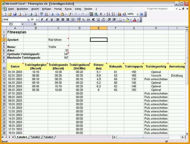 Bestbewertet Excel Vorlage Trainings Planer Download Chip