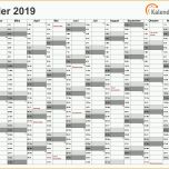 Einzahl Excel Kalender 2019 Kostenlos