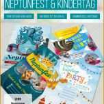 Einzahl Flyer Vorlagen Zum Neptunfest Und Kindertag