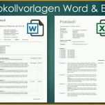 Einzahl Protokoll Vorlage Für Word Und Excel