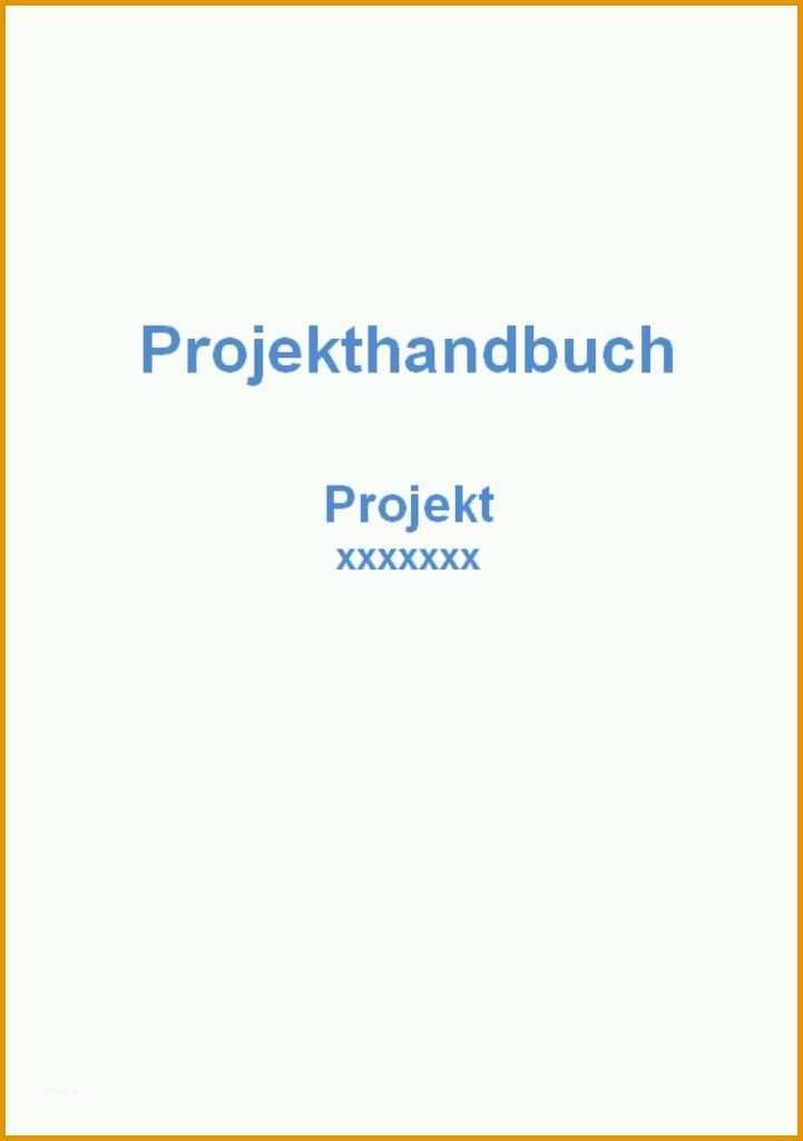 Einzigartig Projekthandbuch Vorlage