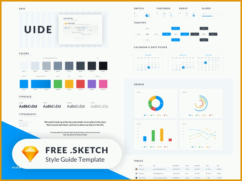 Einzigartig Uide Kit Style Guide Template Freebie ? by Mateusz