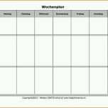 Empfohlen 14 Wochenplan Vorlage Excel