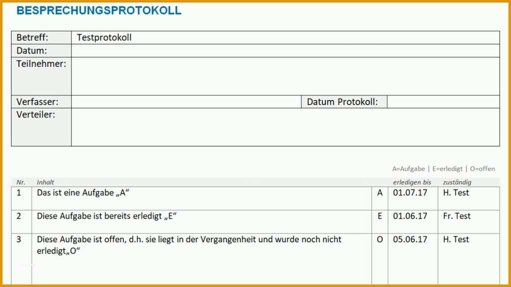 protokoll vorlage word