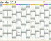 Erschwinglich Excel Kalender 2017 Kostenlos