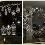 Erschwinglich Kreidestift Fenster Vorlage Schön Weihnachten House Country