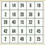 Erschwinglich Mathe Bingo Beispiel Mathemakustik
