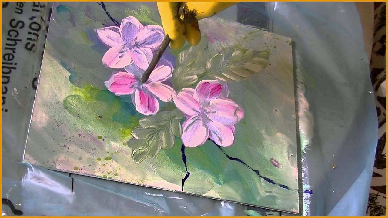 Erstaunlich Acrylmalerei Für Anfänger Apfelblüten Acrylic Painting for