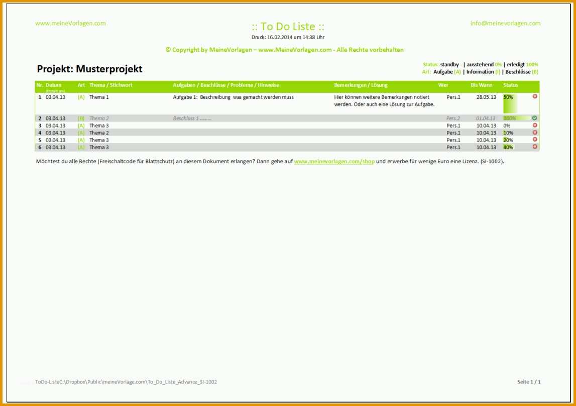 Fabelhaft To Do Liste Excel Vorlage Pendenzenliste Aufgabenliste Kostenlos Vorlagen Und Muster