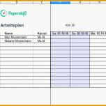 Fantastisch Arbeitsplan Vorlage Excel Kostenloser Download