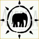 Fantastisch Elefanten Logo Wandschablonen Vorlagen Vws