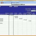 Fantastisch Excel Vorlage Haushaltsbuch 2009 Download