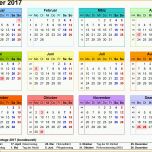 Fantastisch Kalender 2017 Zum Ausdrucken In Excel 16 Vorlagen