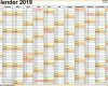 Fantastisch Kalender 2019 Zum Ausdrucken In Excel 16 Vorlagen