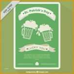 Fantastisch St Patrick Tages Faltblatt Vorlage Mit Flachen Biere