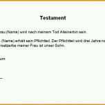 Fantastisch Testament Vorlage Testament Handschriftlich