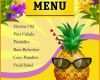 Großartig Cocktail Menü Plakat Vorlage Ananas In Der sonnenbrille