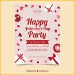 Größte Valentinstag Flyer Poster Vorlage