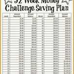 Hervorragen 52 Week Money Challenge Saving Plan Free Printable