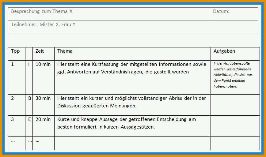 Hervorragen Gesprächsprotokoll Vorlage Word Erstaunlich 5 Protokoll