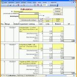 Hervorragend Excel Vorlagen Handwerk Kalkulation Kostenlos Papacfo