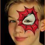 Hervorragend Kinderschminken Jungen Motive Spinne Rot Makeup Fasching