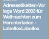 Ideal Adressetiketten Vorlage Word 2003 Für Weihnachten Zum