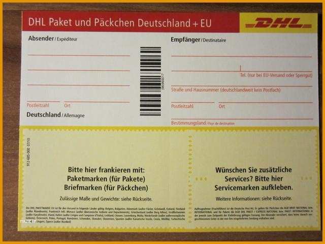 Ideal Dhl Paketschein Paketmarke Post Paket