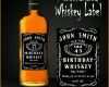 Ideal Geburtstags Whiskey Etikett Personalisiertes