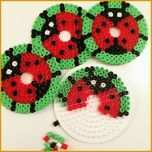 Ideal Ladybug Glass Cover Set Hama Beads by Charlottevindpless