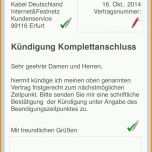 Limitierte Auflage Kabel Deutschland Außerordentliche Kündigung Vorlage