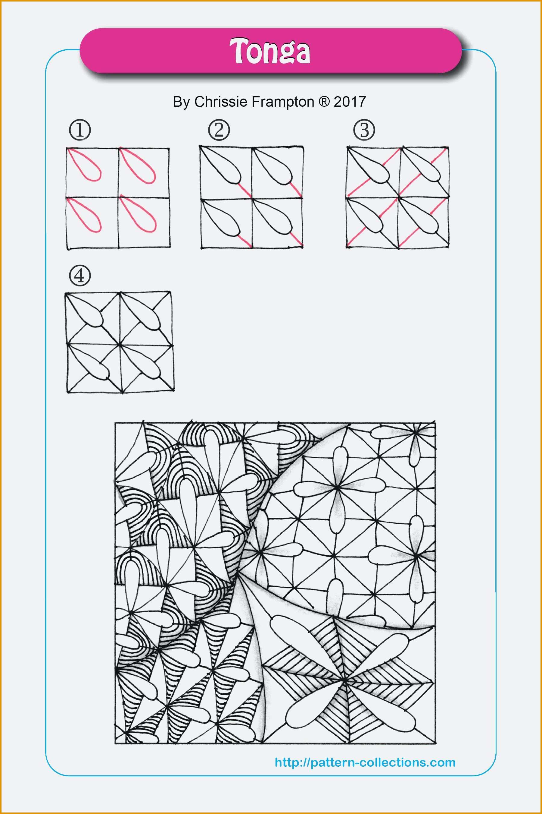 Limitierte Auflage Zentangle Muster Anleitung