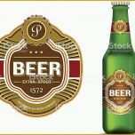 Modisch Bier Etikett Vorlage Vektor Illustration