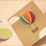 Modisch Diy Grußkarte Basteln Heißluftballon Papierdrachen