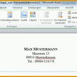 Modisch Microsoft Word – Briefkopf Briefvorlage Erstellen Und