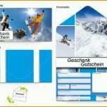 Modisch Motiv Alpen Und Ski Gutscheinvorlagen