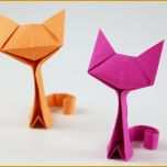 Neue Version origami Katze Basteln Anleitung Zum Falten Aus Papier
