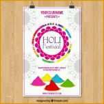 Neue Version Plakat Vorlage Für Holi Festival