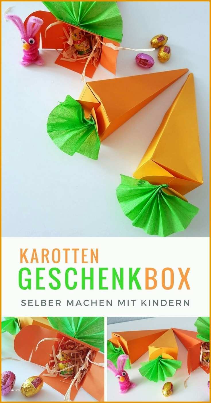 Original Karotten Geschenkverpackung Zu Ostern Basteln Inkl Vorlage